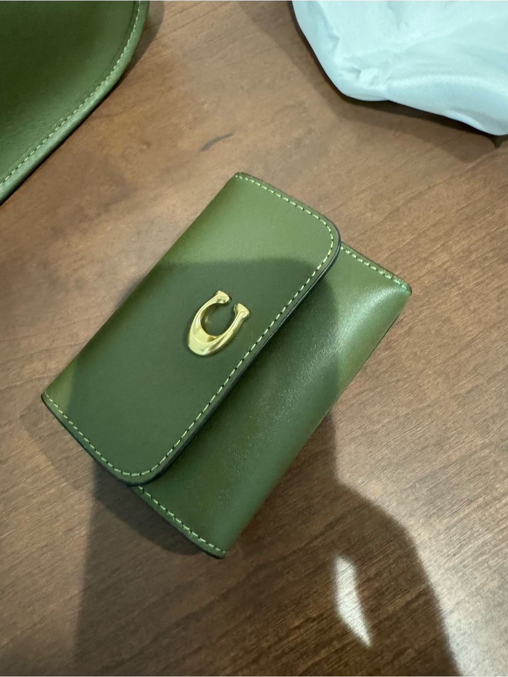 Coach Olive Green Waverly handbag and Olive Green Essential Card Holder Wallet - Picture 7 of 9
